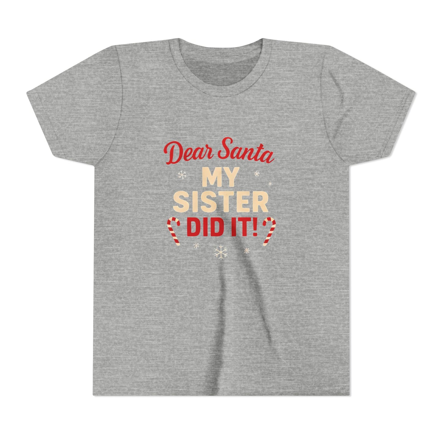 Kids' Christmas Tee — “Dear Santa My Sister Did It!” Holiday Shirt