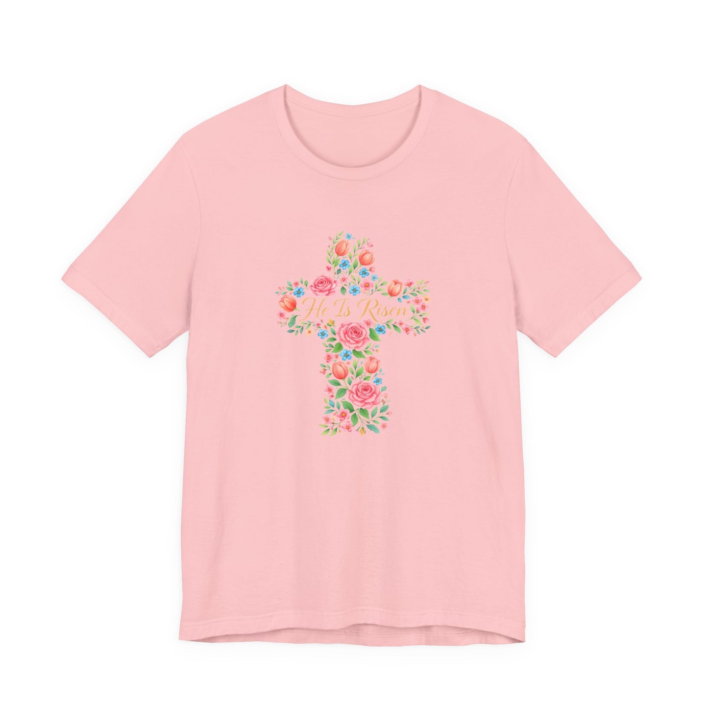 Floral Cross T-Shirt — Vintage Rose Faith Tee
