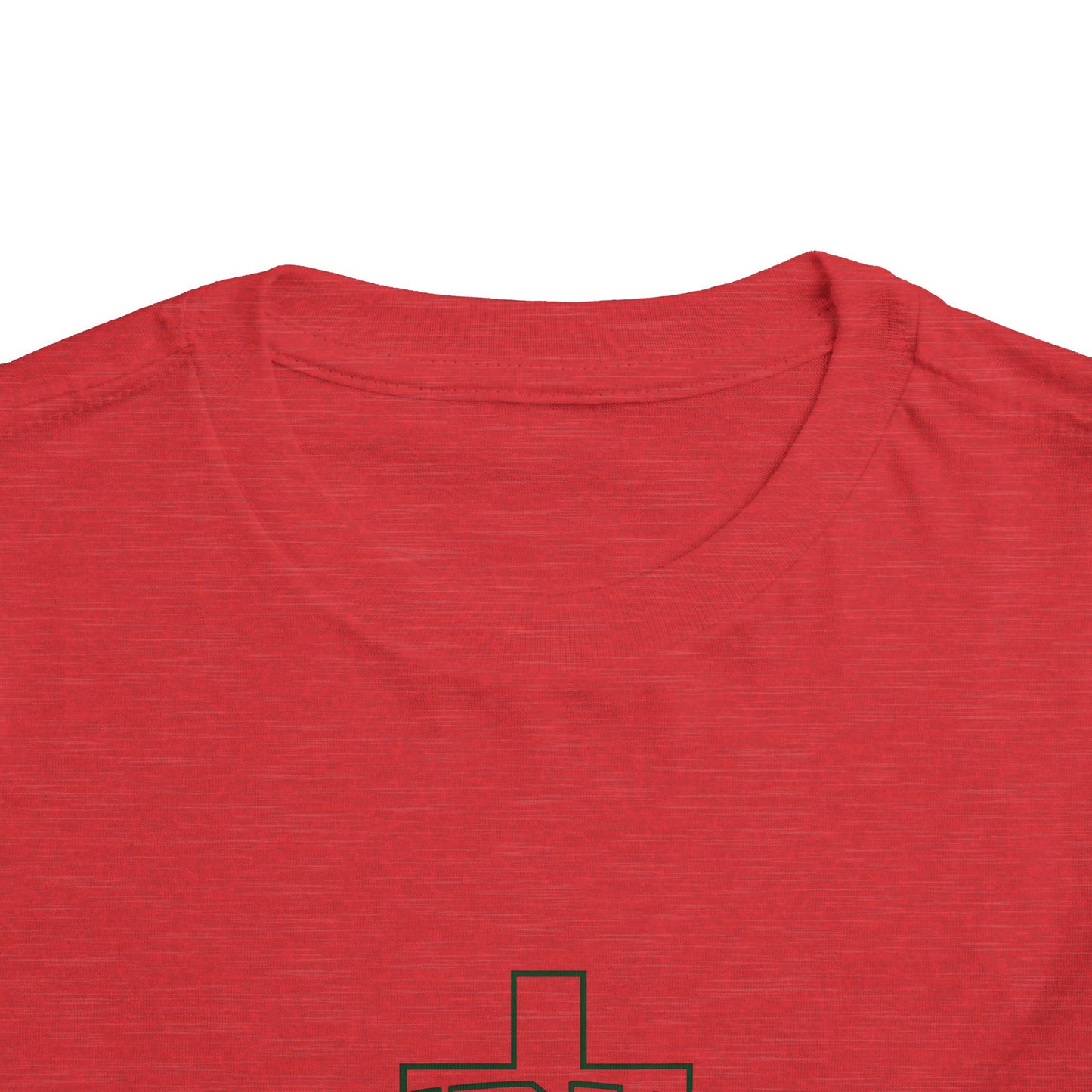 Toddler Christmas Tee — ‘CHRISTMAS’ Cross Holiday Shirt