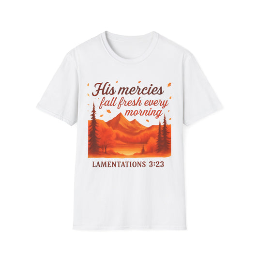 Inspirational Nature Graphic Tee, Bible Verse T-Shirt, Faith Apparel, Unisex Spiritual Shirt, Daily Motivation Top