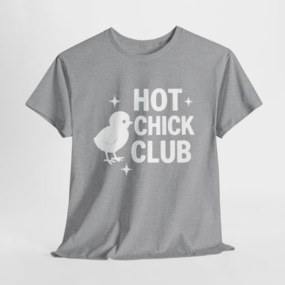 Hot Chick Club Unisex Heavy Cotton Tee, Fun Graphic T-Shirt for Trendy Women, Cute Casualwear, Perfect Gift for Chick Friends, Summer [...]