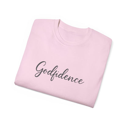 Godfidence Unisex Ultra Cotton Tee - Inspirational T-Shirt, Motivational Gift, Faith Apparel, Spiritual Wear, Casual Top