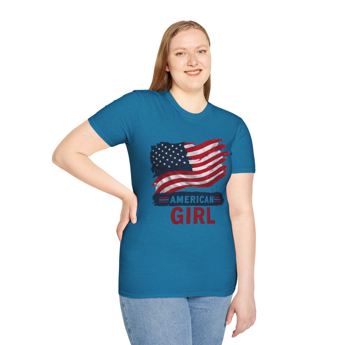 Patriotic Unisex T-Shirt with American Flag Design - Perfect for Independence Day, Memorial Day, Summer Picnics, Casual Wear, Gifts