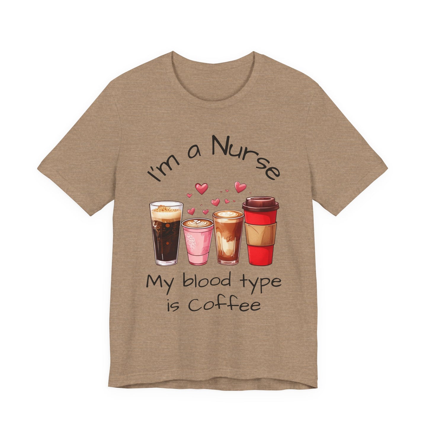 Funny Nurse Coffee Tee - I'm a Nurse My Blood Type is Coffee Shirt, Gift for Nurses, Coffee Lover T-Shirt, Healthcare Humor Apparel, [...]
