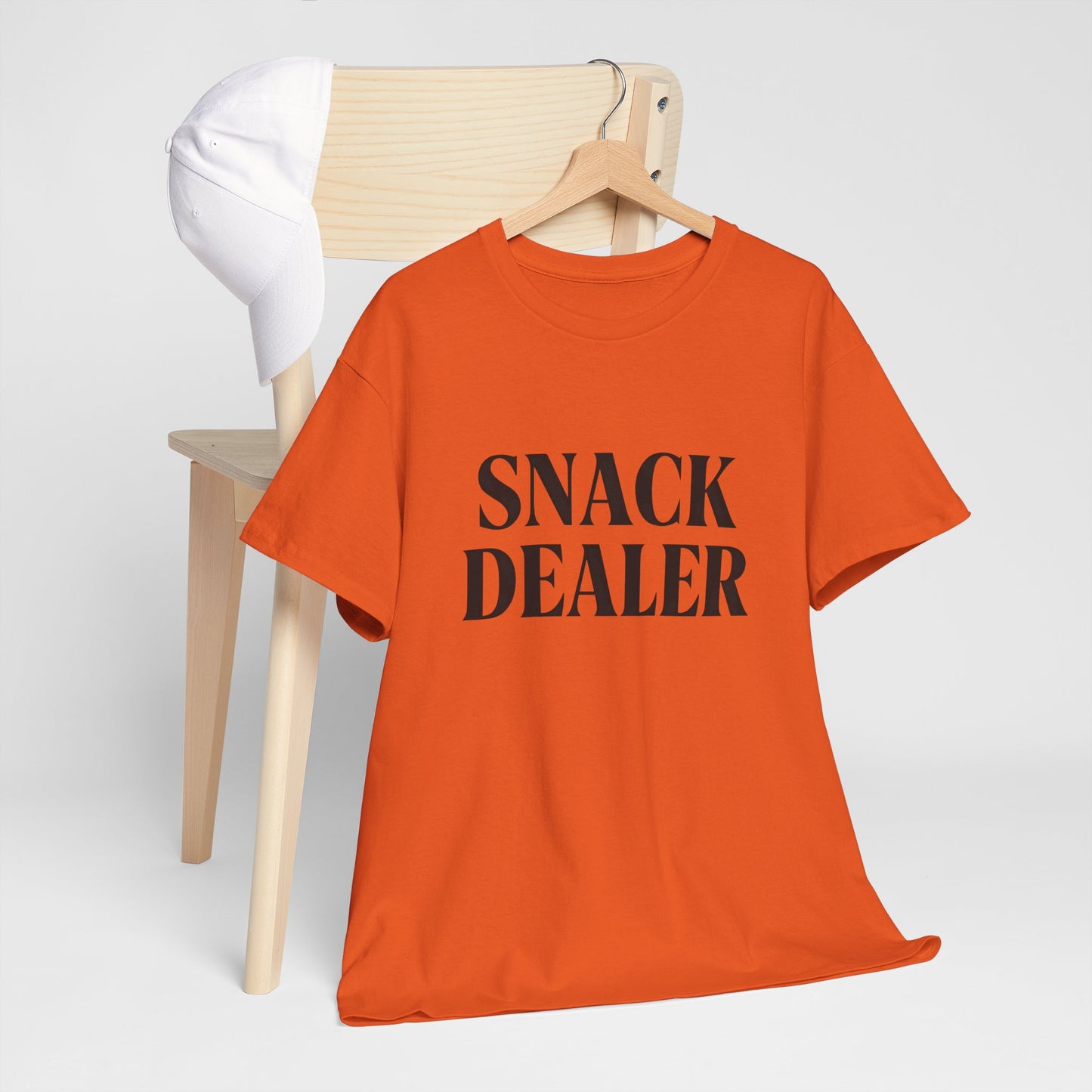 Snack Dealer Unisex Heavy Cotton Tee | Funny Shirt for Food Lovers, Casual Wear, Gift for Chefs, Snack Enthusiasts, Unique Apparel