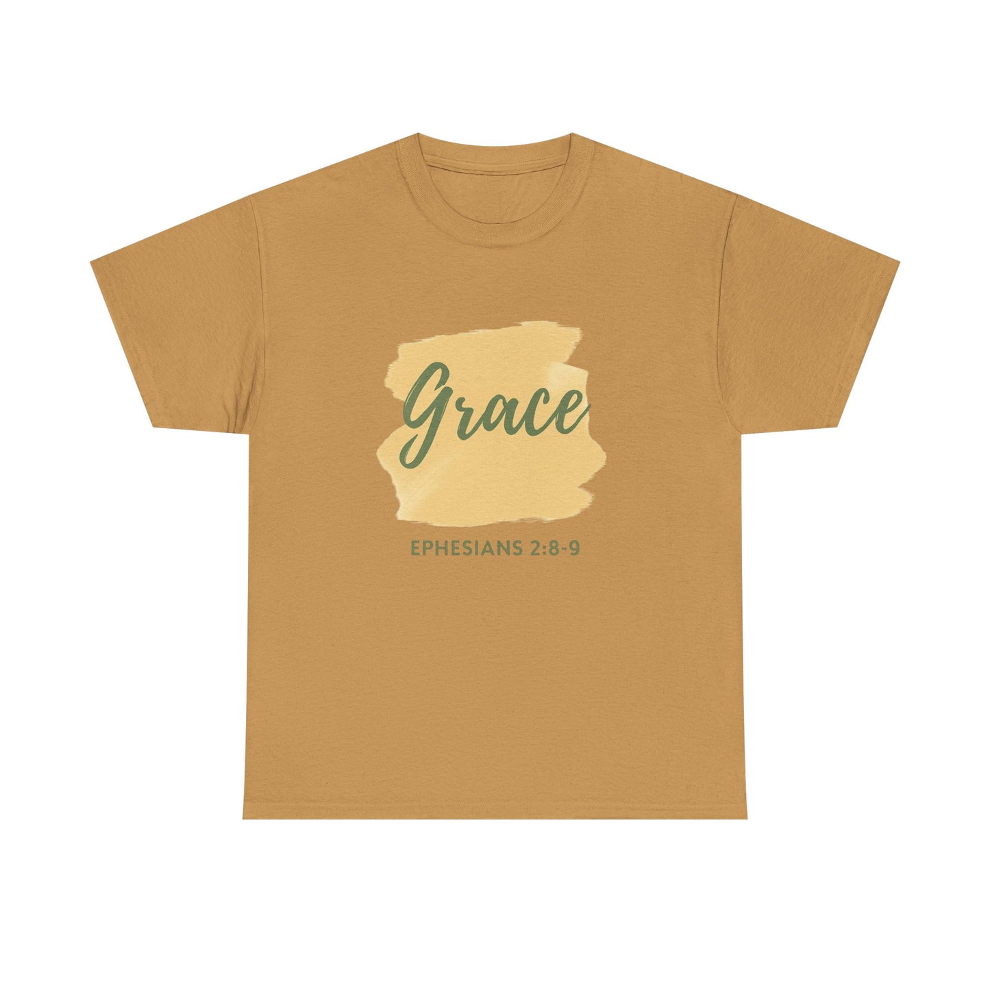 Inspiring Unisex Heavy Cotton Tee - Grace Ephesians 2:8-9, Christian Apparel, Faith-Based Gift, Everyday Wear, Relaxed Fit Tee