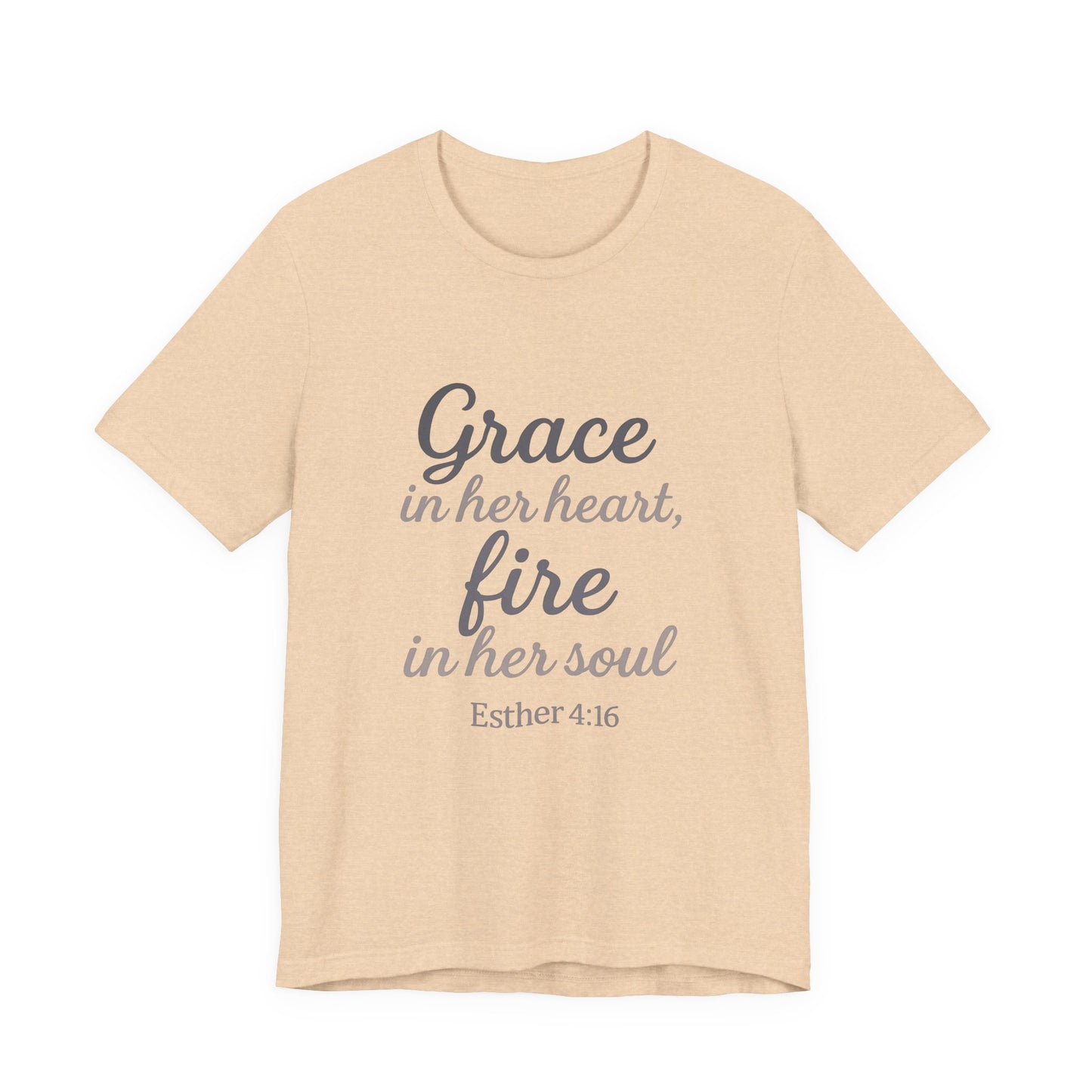 Grace in Her Heart Fire in Her Soul Tee | Inspirational Unisex Jersey Shirt for Women, Motivational Gift, Christian Apparel, [...]