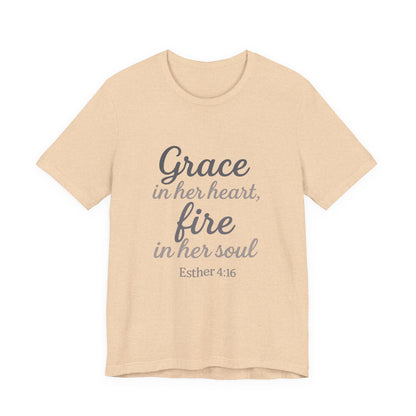 Grace in Her Heart Fire in Her Soul Tee | Inspirational Unisex Jersey Shirt for Women, Motivational Gift, Christian Apparel, [...]