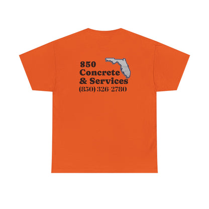 Custom Unisex Heavy Cotton Tee with Business Logo, Perfect for Workwear, Gift for Contractors, Promotional Use, Branding, Florida Services