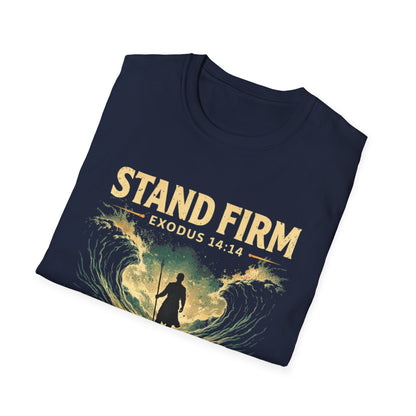 Stand Firm Exodus 14:14 T-Shirt — Christian Faith Inspirational Tee