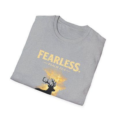 Fearless Psalm T-Shirt — Christian Faith Deer Graphic Tee
