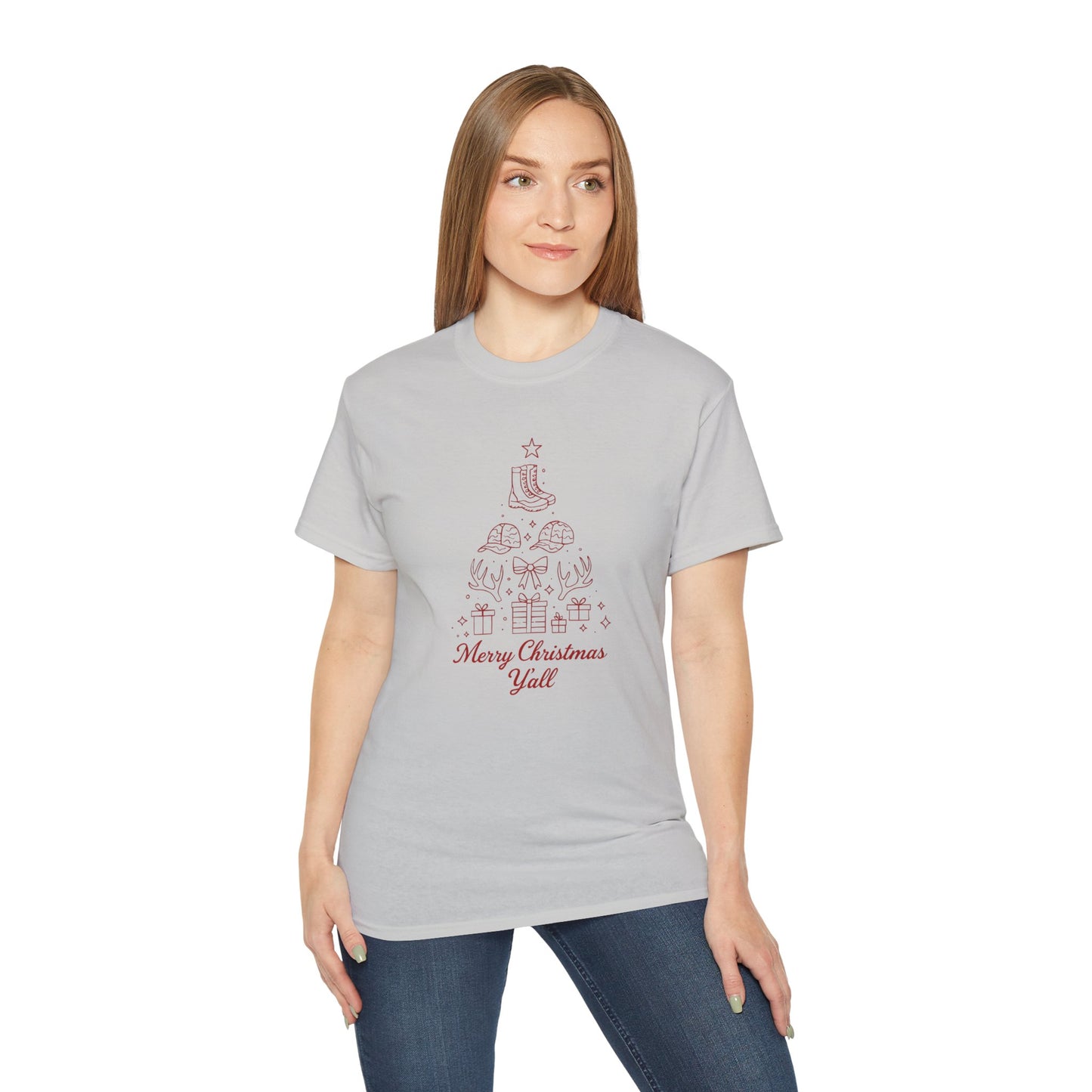 Merry Christmas Y'all Tee — Minimal Holiday Graphic T-Shirt