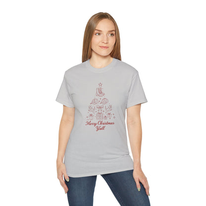 Merry Christmas Y'all Tee — Minimal Holiday Graphic T-Shirt