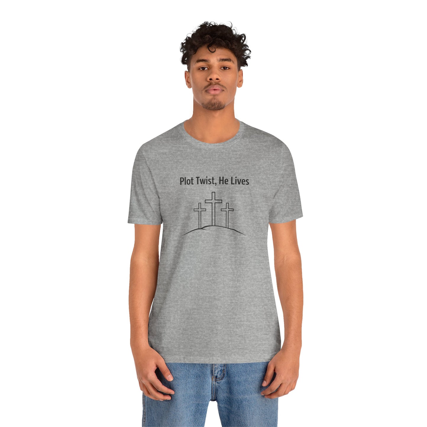 Christian T-Shirt "Plot Twist, He Lives" – Easter Resurrection Tee
