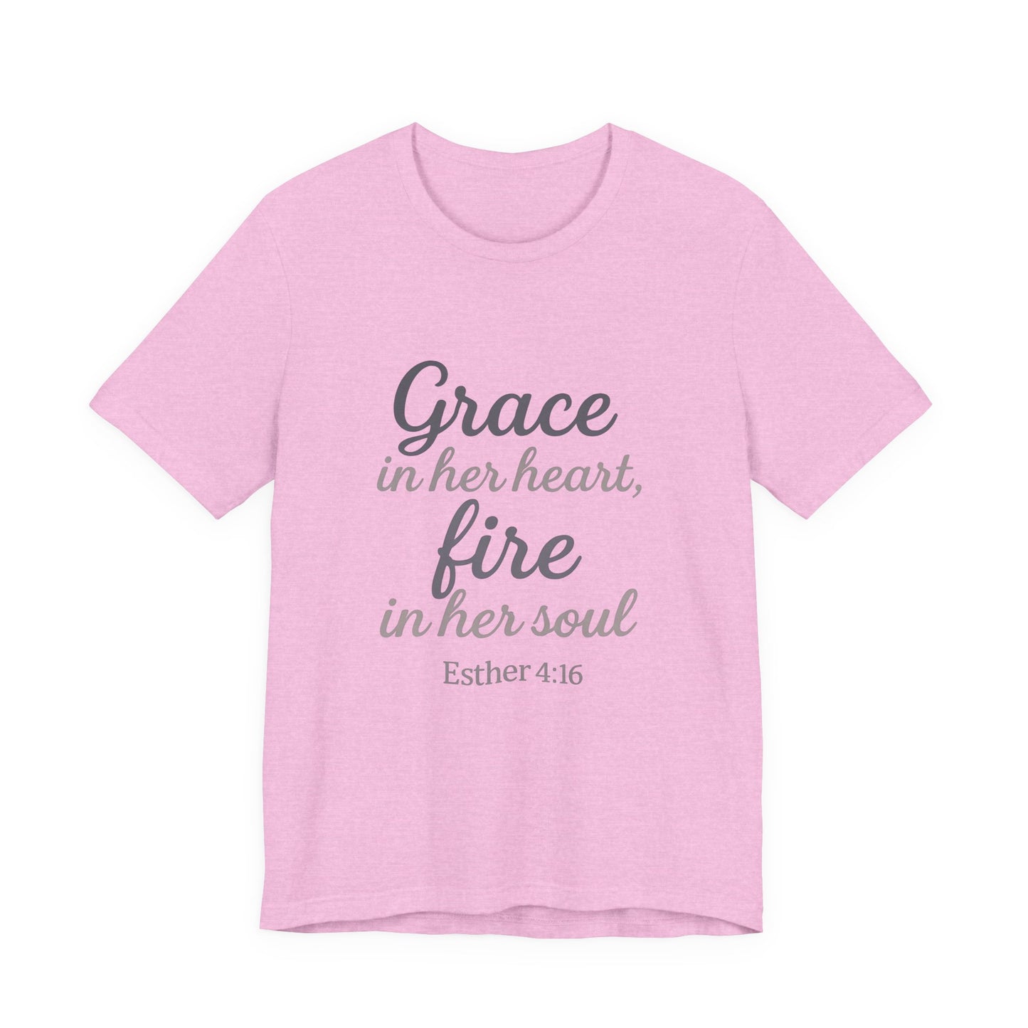 Grace in Her Heart Fire in Her Soul Tee | Inspirational Unisex Jersey Shirt for Women, Motivational Gift, Christian Apparel, [...]