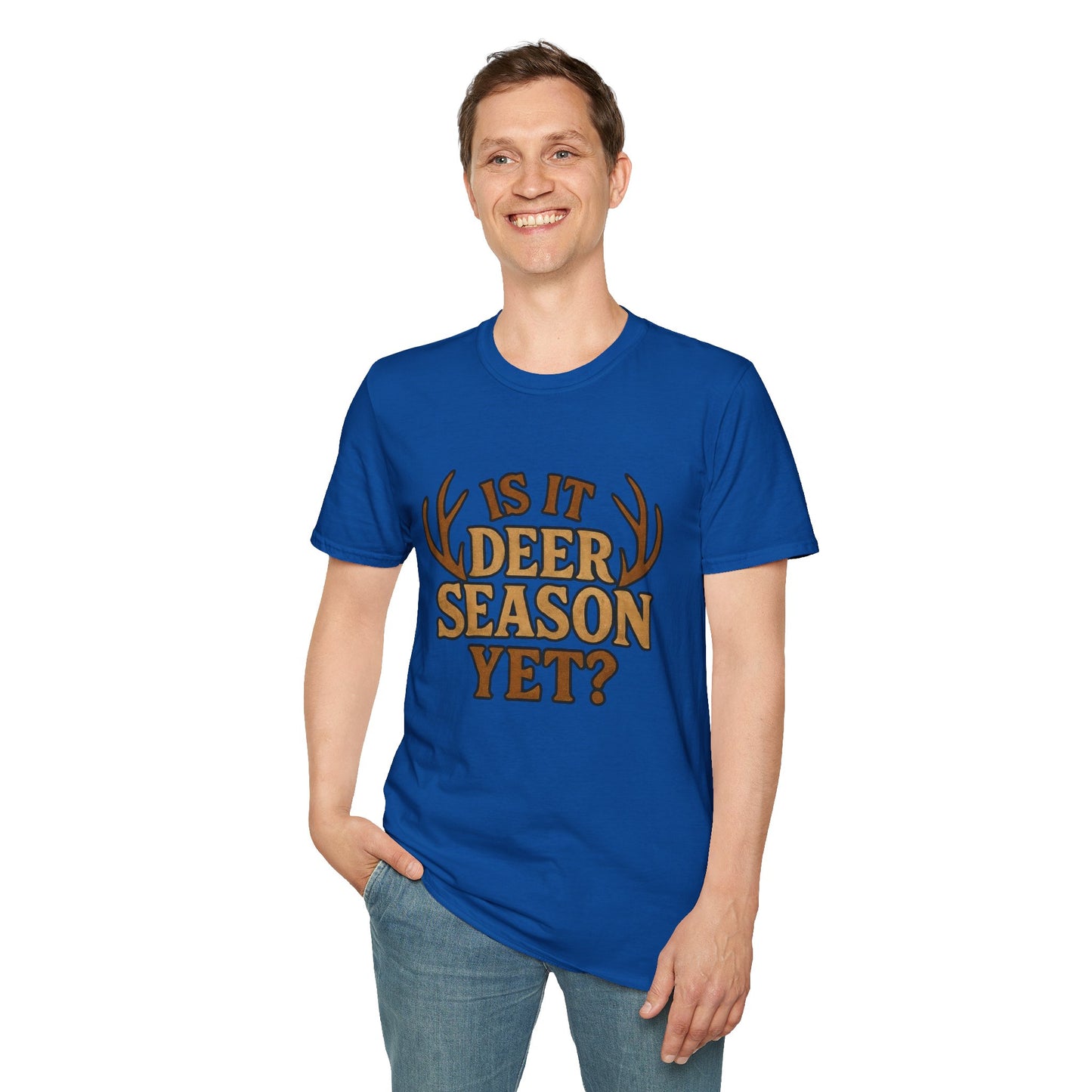Deer Season T-Shirt, Unisex Softstyle Tee, Hunting Apparel, Outdoor Shirt, Fall Fashion, Gift for Hunters
