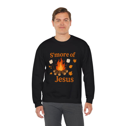 Cozy Autumn Crewneck Sweatshirt - S'more of Jesus, Fall Fashion, Religious Gift, Christian Apparel, Harvest Celebration, Thanksgiving