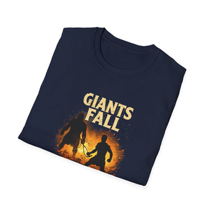 Giants Fall T-Shirt – 1 Samuel 17:45 Christian Faith Tee