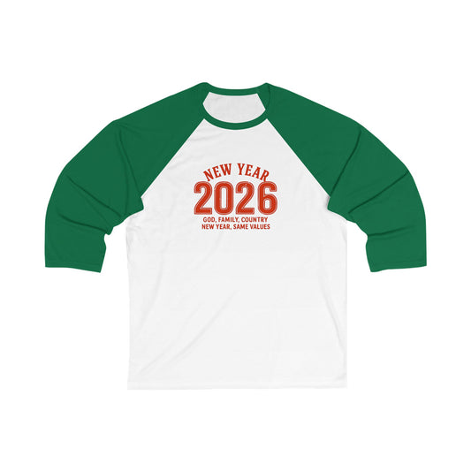 2026 New Year Baseball Tee — Retro Countdown Raglan