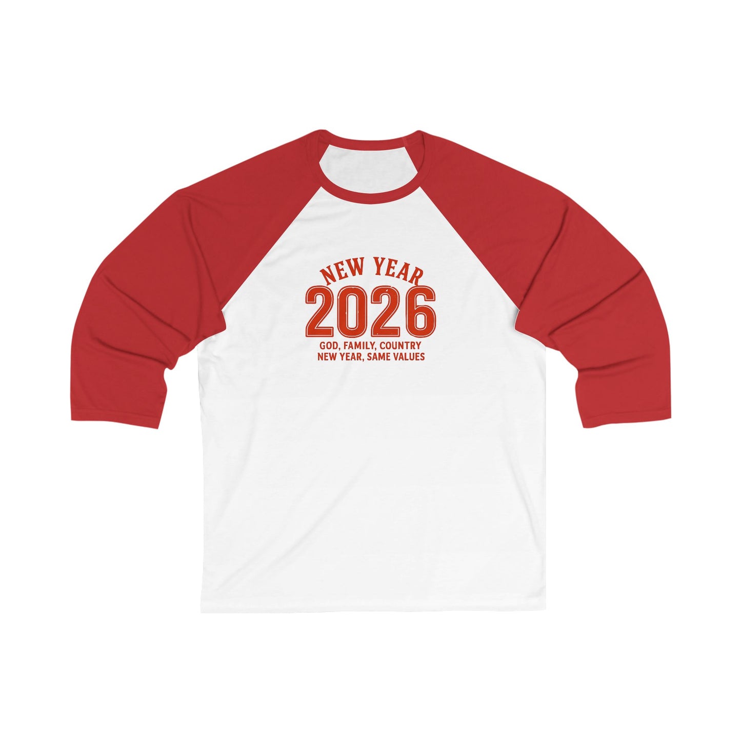 2026 New Year Baseball Tee — Retro Countdown Raglan