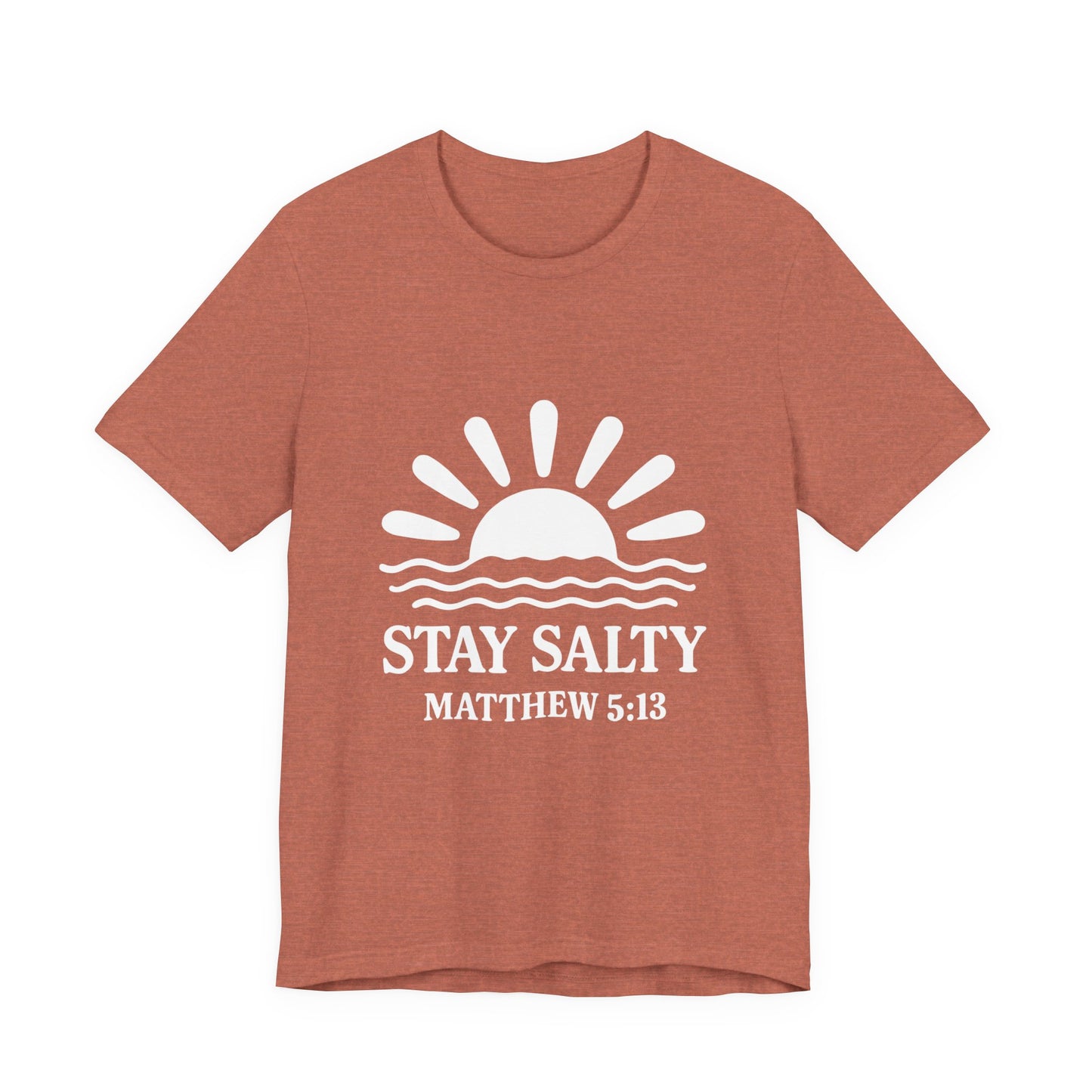 Stay Salty Unisex Short Sleeve Tee - Perfect for Beach Days, Casual Outings, Gifts, Summer Vibes, Bible Verse Apparel