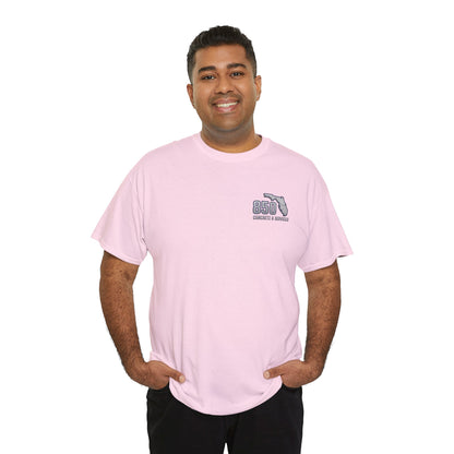 Custom Unisex Heavy Cotton Tee with Business Logo, Perfect for Workwear, Gift for Contractors, Promotional Use, Branding, Florida Services
