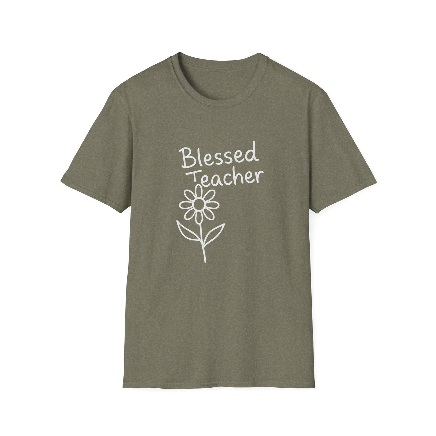 Blessed Teacher Unisex T-Shirt | Softstyle, Teacher Gift, Inspirational Apparel, Back to School, Graduation Gift, Cute Teacher Tee