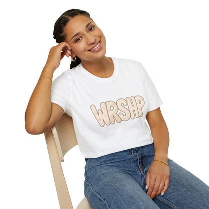 Stylish WRSHp Unisex Softstyle T-Shirt, Casual Tee, Graphic Shirt, Faith-Based Wear, Gift for Friends, Everyday Style