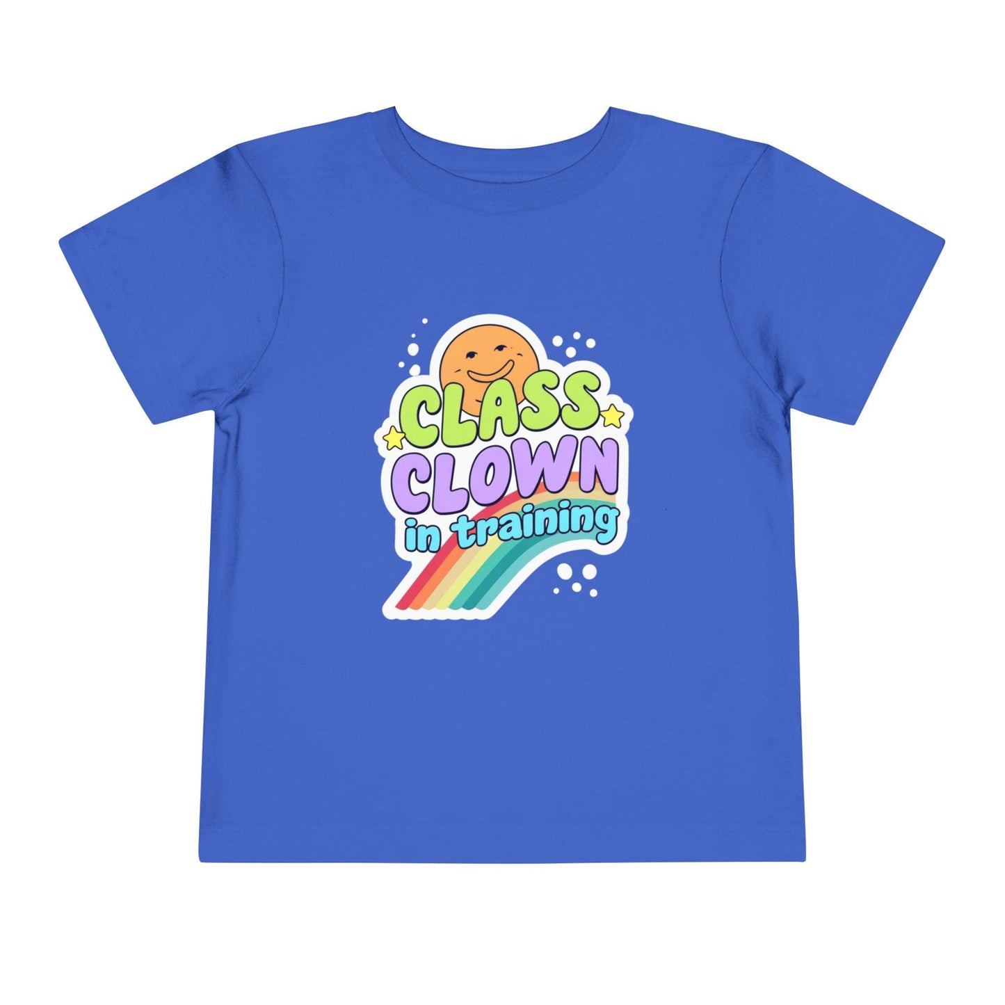Class Clown Toddler Tee, Funny Kids Shirt, Playful Gift, Birthday Outfit, Rainbow Tee for Toddlers, Fun Summer Top