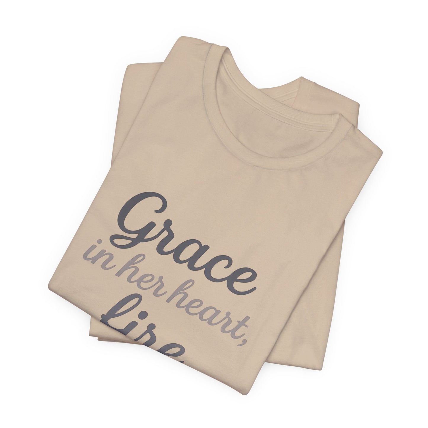 Grace in Her Heart Fire in Her Soul Tee | Inspirational Unisex Jersey Shirt for Women, Motivational Gift, Christian Apparel, [...]