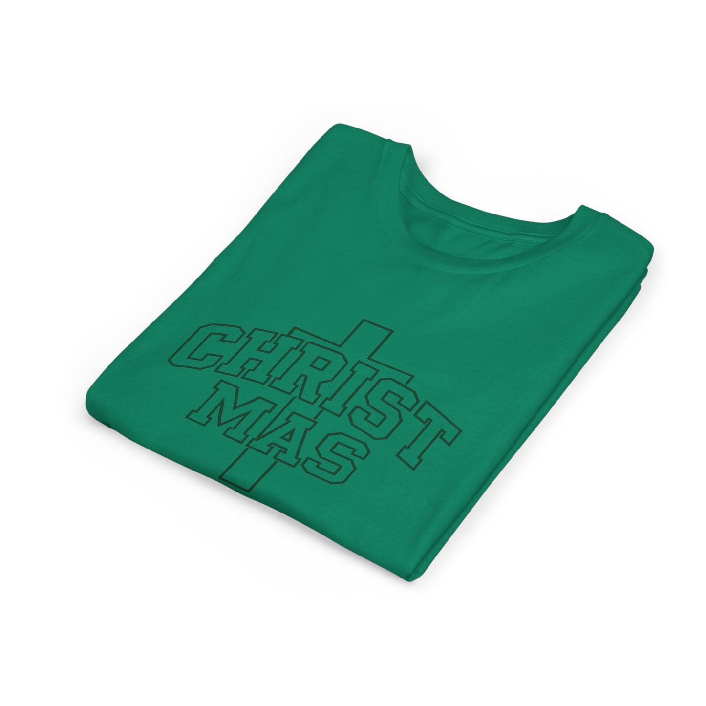 Youth Christmas Cross Tee - Kids Holiday Graphic Tee