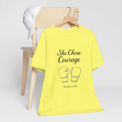 Courage T-Shirt, Inspirational Tee, Motivational Gift, Unisex Casual Wear, Esther 4:16 Quote, Fitness Apparel