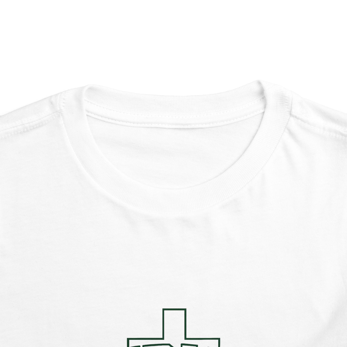 Toddler Christmas Tee — ‘CHRISTMAS’ Cross Holiday Shirt