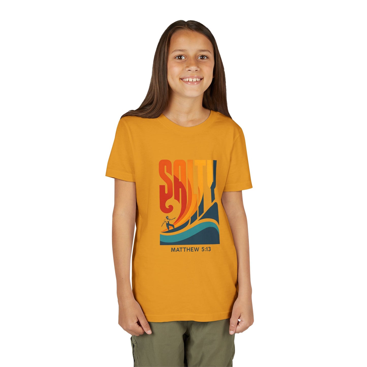 Salty Youth Short Sleeve Tee | Surf Style, Christian Tees, Beach Wear, Summer Fun, Youth Apparel