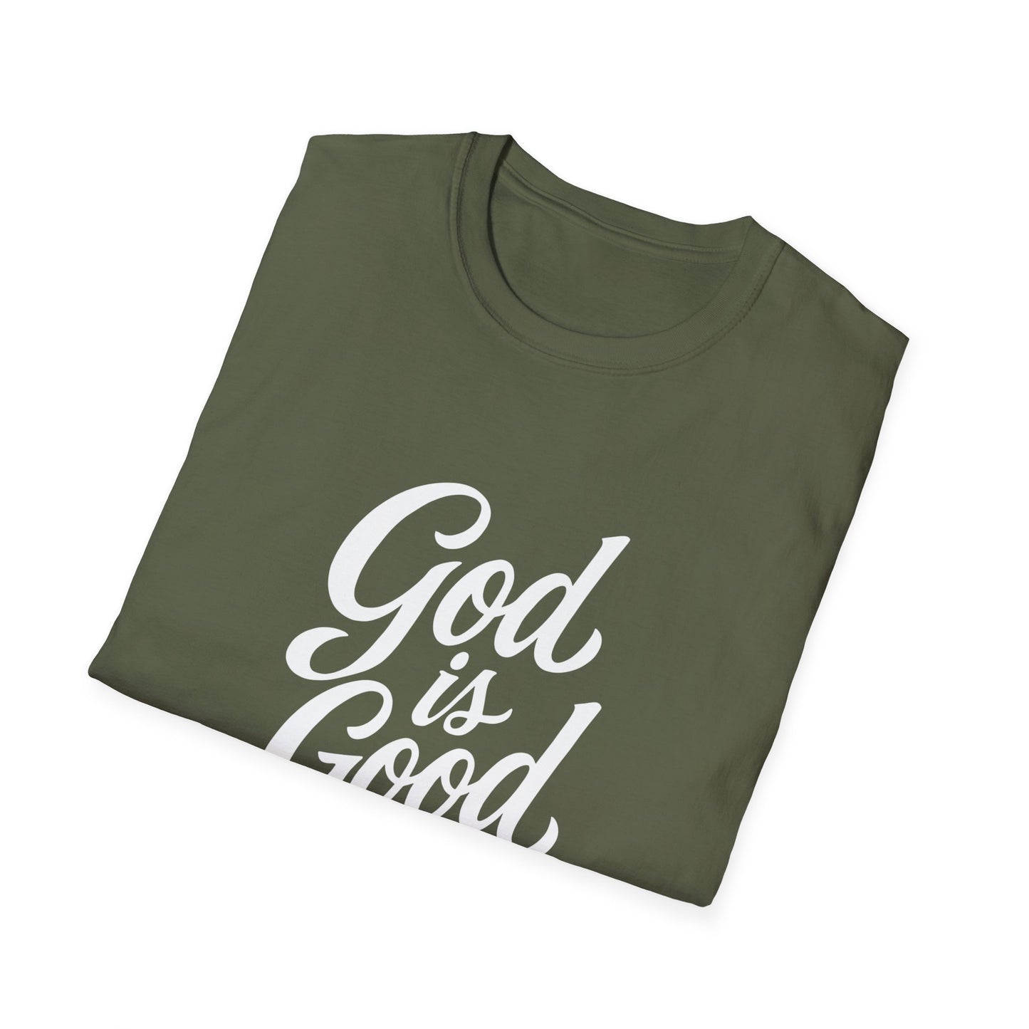 God is Good Graphic Tee | Unisex Softstyle T-Shirt | Faith-Based Apparel for Everyday Wear, Gift for Believers, Inspirational Fashion