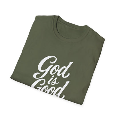 God is Good Graphic Tee | Unisex Softstyle T-Shirt | Faith-Based Apparel for Everyday Wear, Gift for Believers, Inspirational Fashion