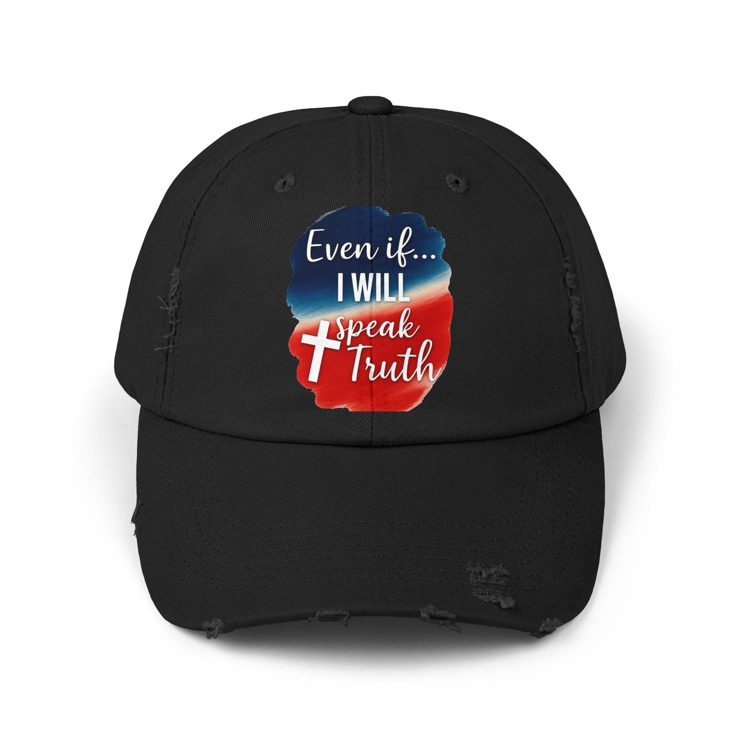 Unisex Distressed Cap with Inspirational Quote - Casual Hat for Faith, Spirituality, Everyday Wear, Gifts