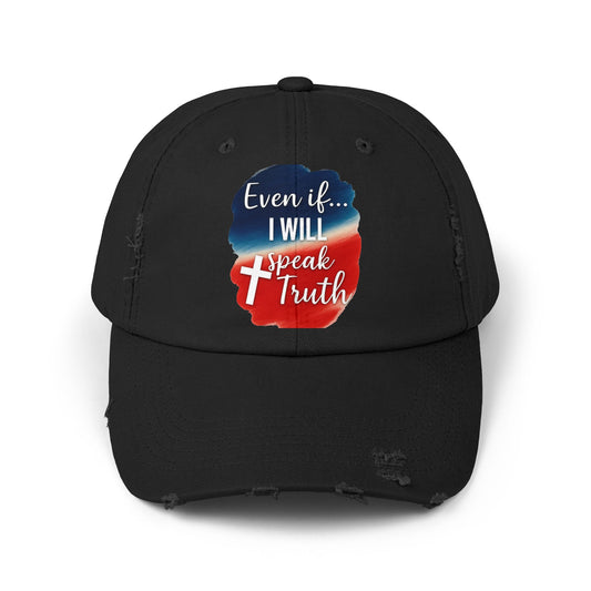 Unisex Distressed Cap with Inspirational Quote - Casual Hat for Faith, Spirituality, Everyday Wear, Gifts