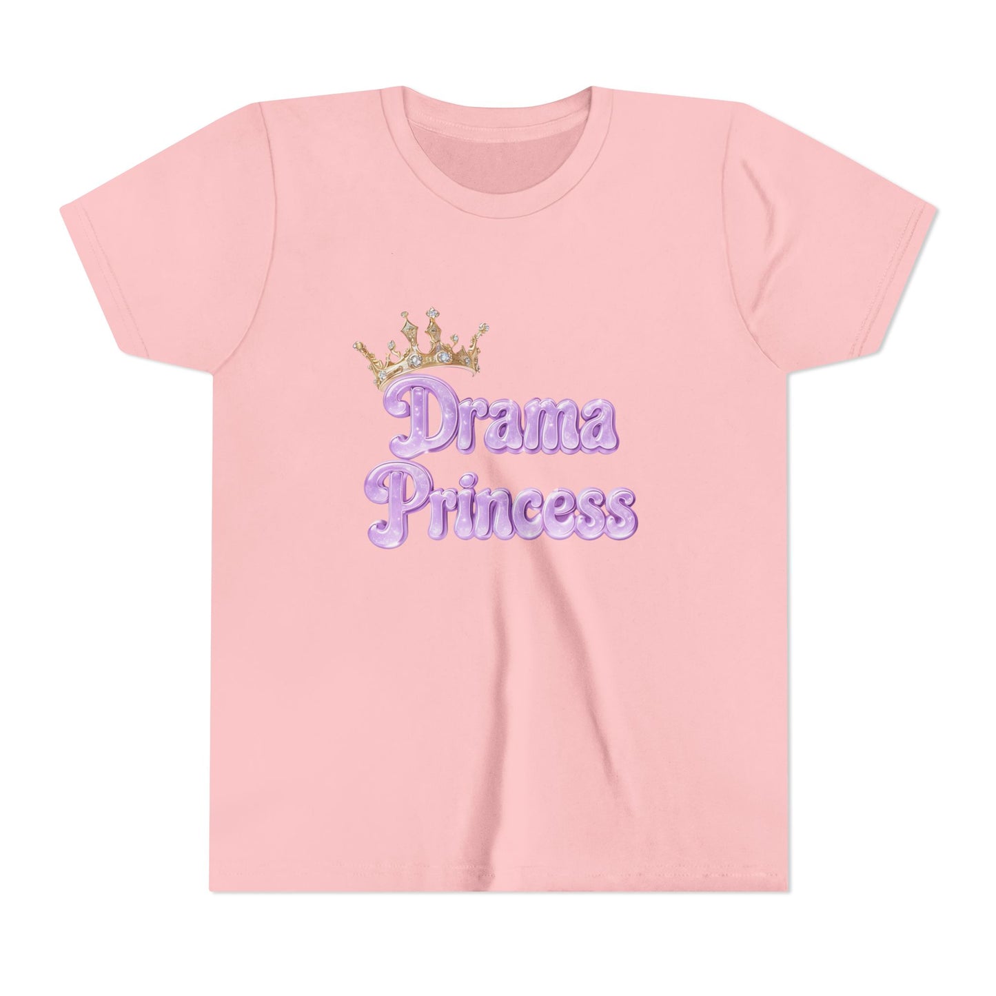 Drama Princess Youth Tee, Cute Kids T-Shirt, Birthday Gift for Girls, Playful Summer Tee, Princess-Themed Apparel