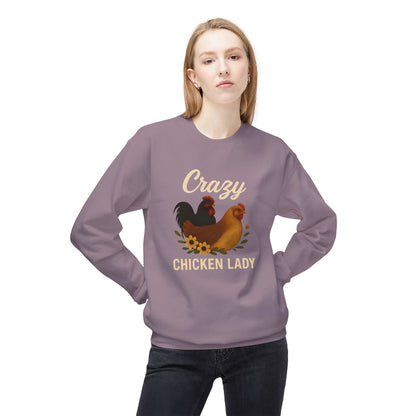 Crazy Chicken Lady Sweatshirt - Cozy Farmhouse Crewneck for Chicken Lovers