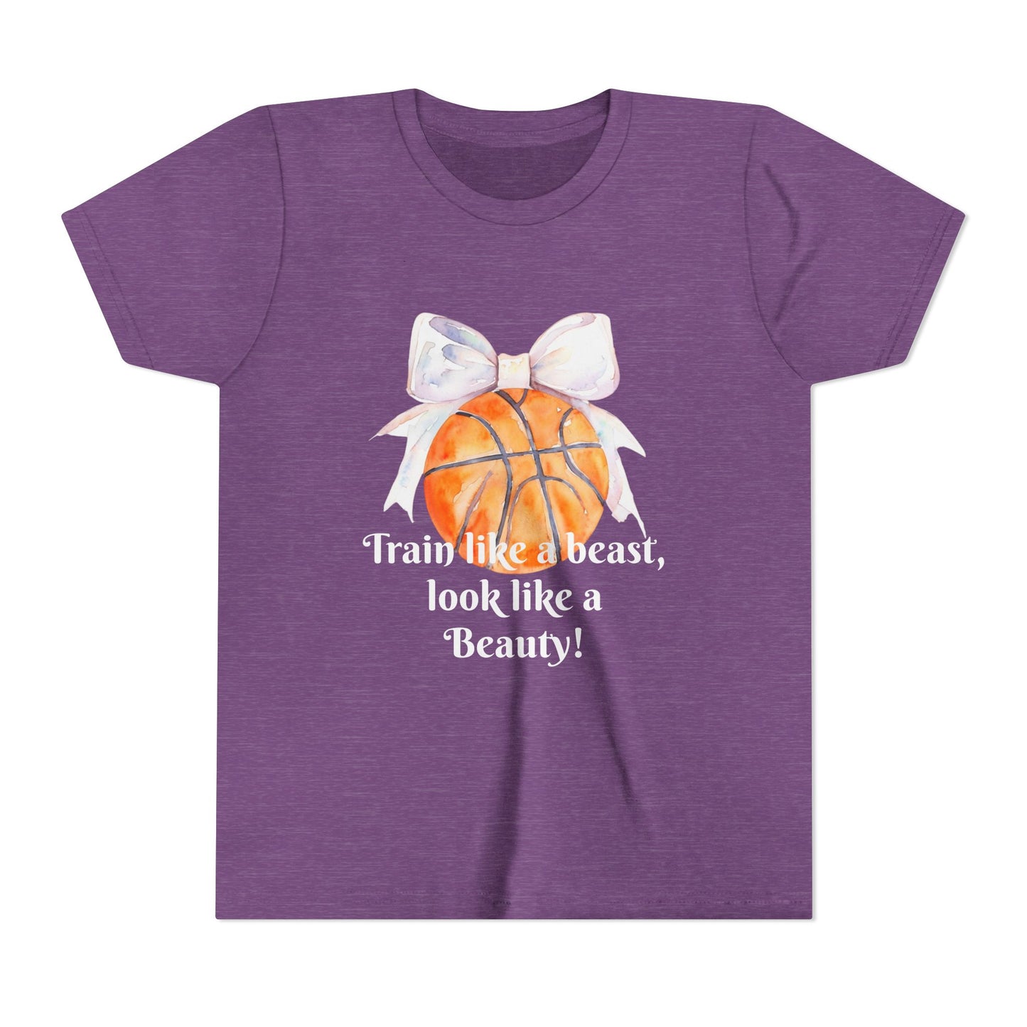 Basketball Motivational Tee for Kids, Youth Athletic Shirt, Sporty Fashion for Girls, Team Spirit Wear, Unique Gift for Young Athletes