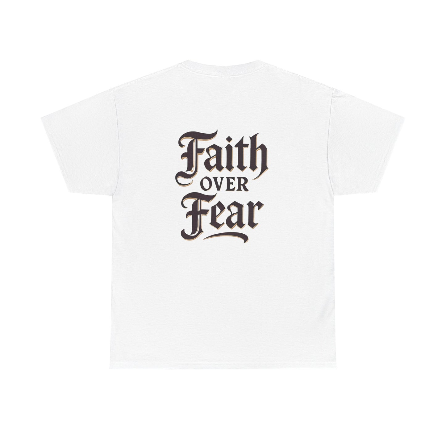 Faith Over Fear Unisex Heavy Cotton Tee | Inspirational Apparel, Motivational Shirt, Everyday Wear, Gift for Him/Her, Casual Tee