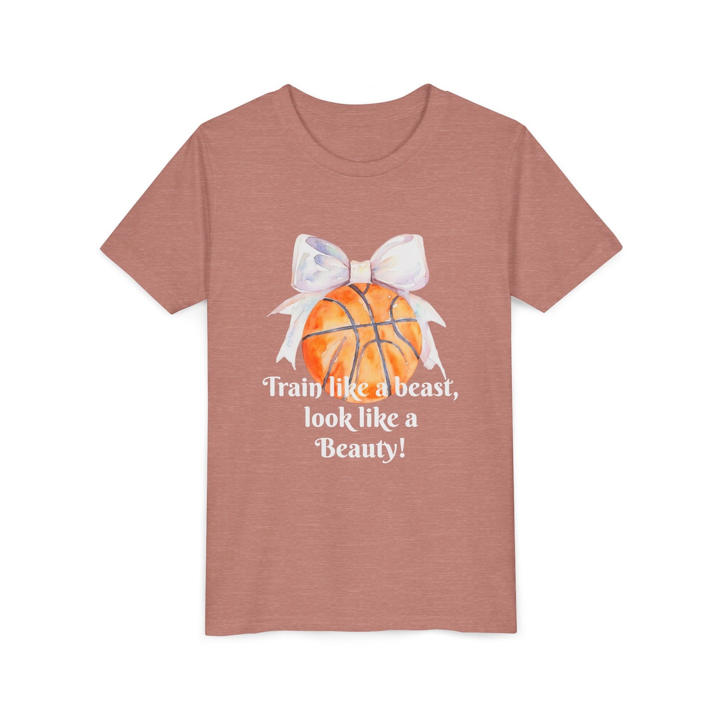 Basketball Motivational Tee for Kids, Youth Athletic Shirt, Sporty Fashion for Girls, Team Spirit Wear, Unique Gift for Young Athletes