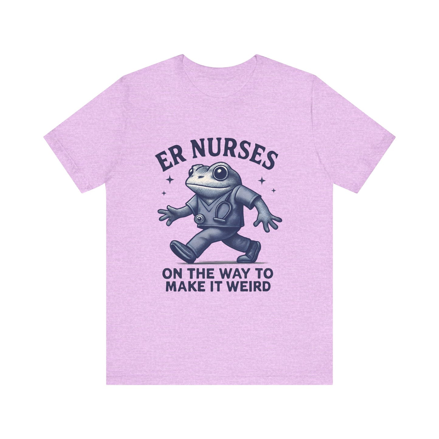Funny ER Nurses T-Shirt, Cute Frog Design, Gift for Healthcare Workers, Nursing Humor Tee, Casual Summer Wear, Medical Profession Shirt
