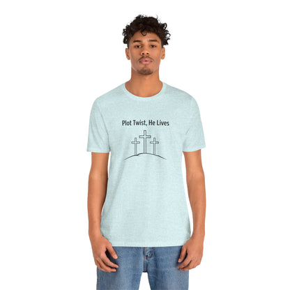 Christian T-Shirt "Plot Twist, He Lives" – Easter Resurrection Tee