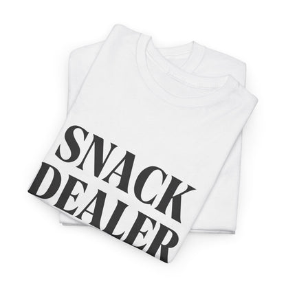 Snack Dealer Unisex Heavy Cotton Tee | Funny Shirt for Food Lovers, Casual Wear, Gift for Chefs, Snack Enthusiasts, Unique Apparel