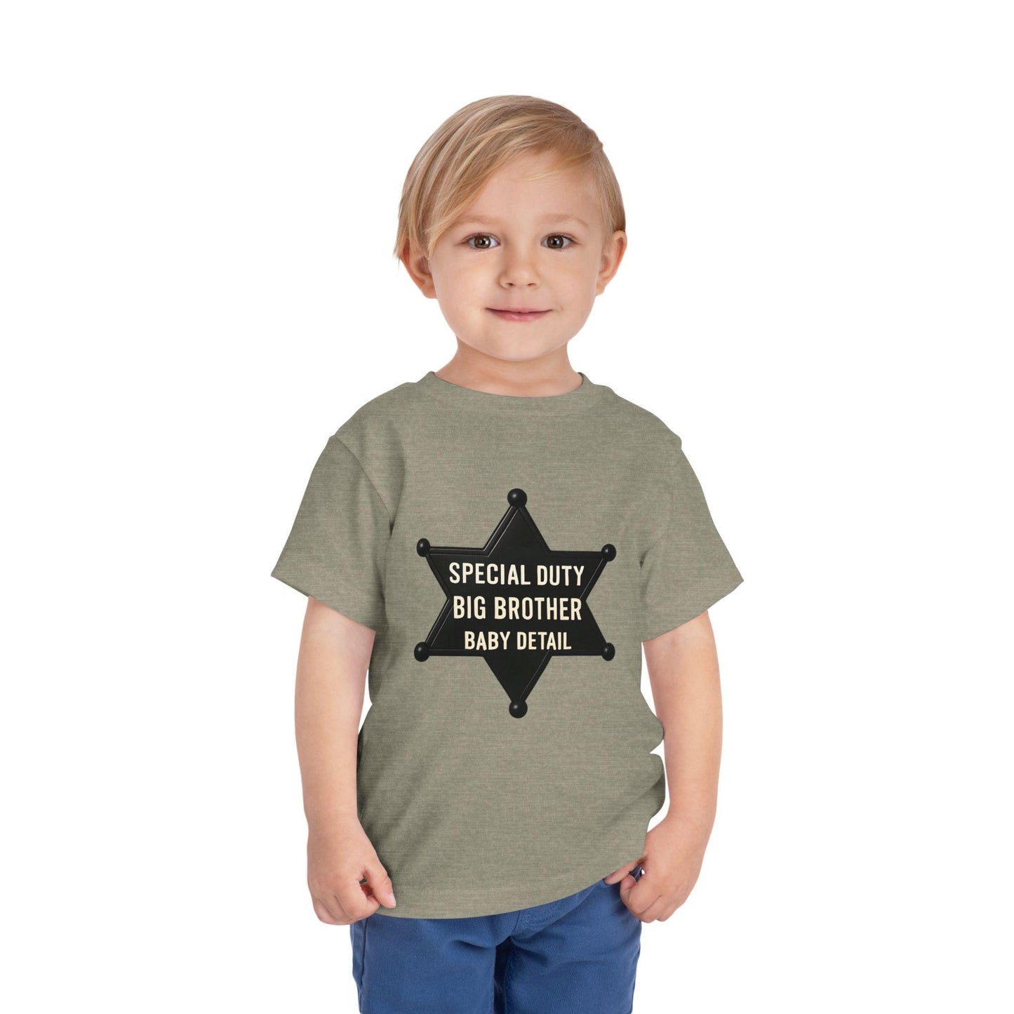 Big Brother Toddler Tee, Special Duty Sheriff Shirt, Kids Birthday Gift, Baby Announcement Outfit, Fun Family Tee