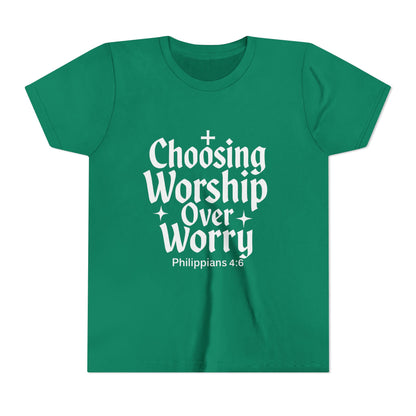 Youth Inspirational Tee - Choosing Worship Over Worry, Motivational Youth Shirt, Christian Apparel, Faith-Based Gift for Kids, [...]