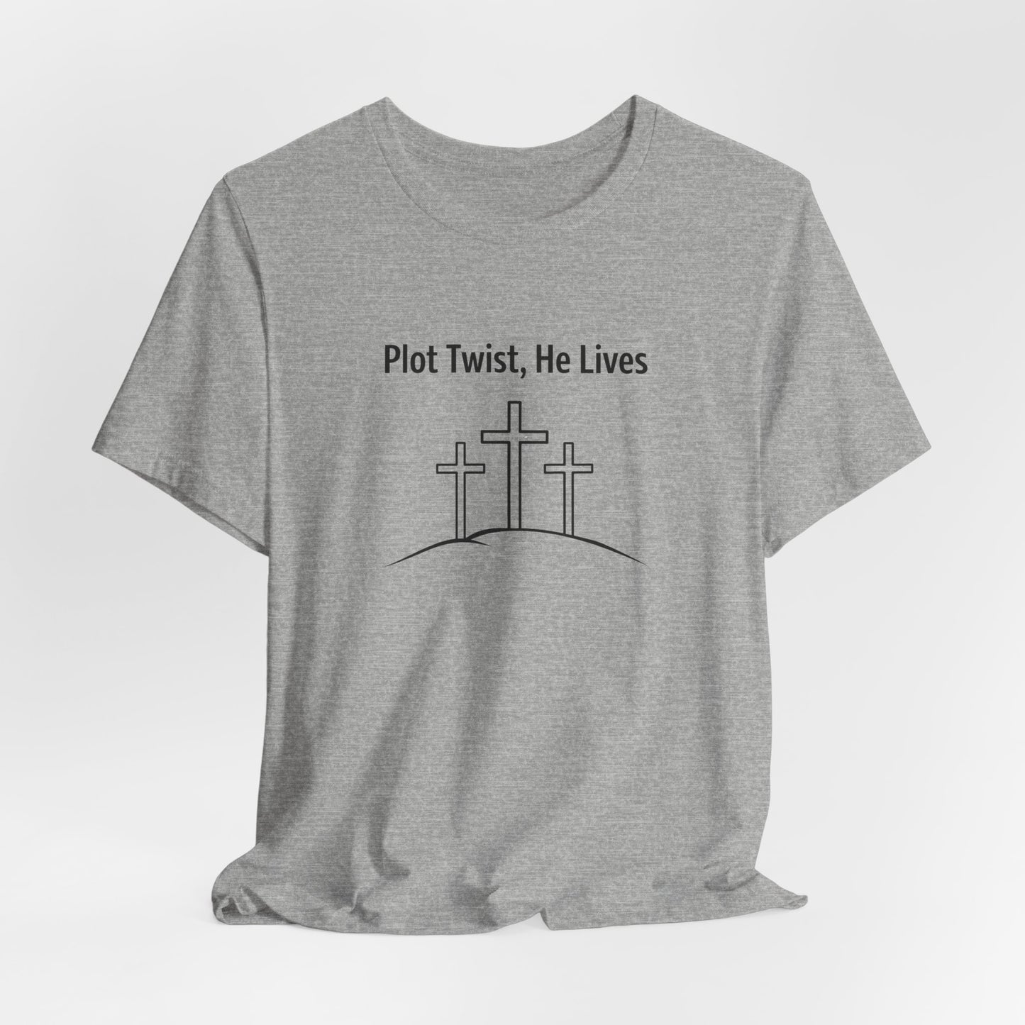 Christian T-Shirt "Plot Twist, He Lives" – Easter Resurrection Tee