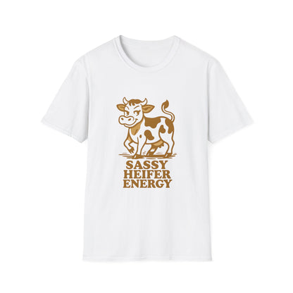 Sassy Heifer Energy T-Shirt, Funny Cow Shirt, Unisex Graphic Tee, Animal Lover Gift, Farm Life Apparel, Country Humor Fashion